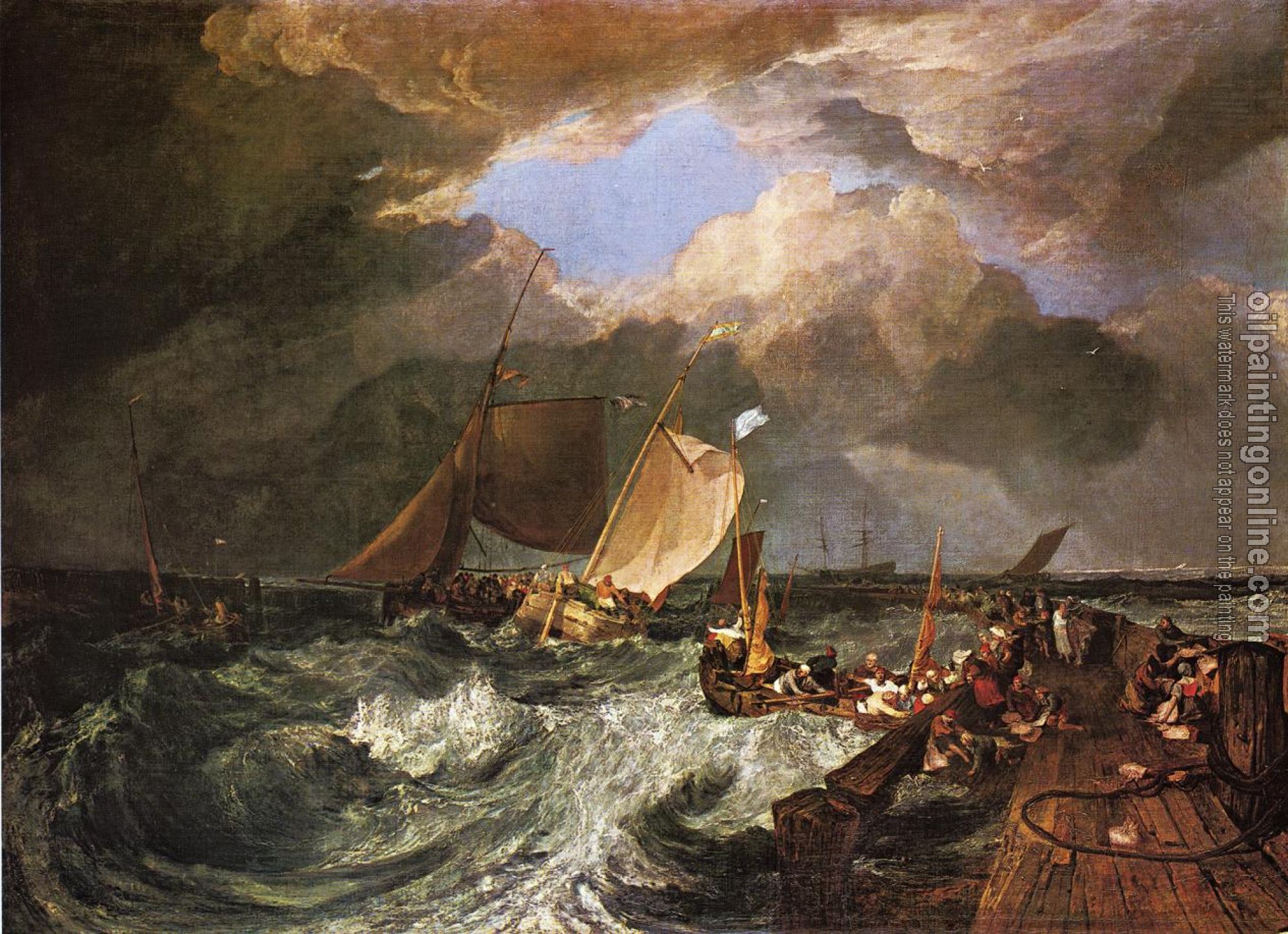 Turner, Joseph Mallord William - Calais Pier, with French Poissards Preparing for Sea,an English Packeet Arriving